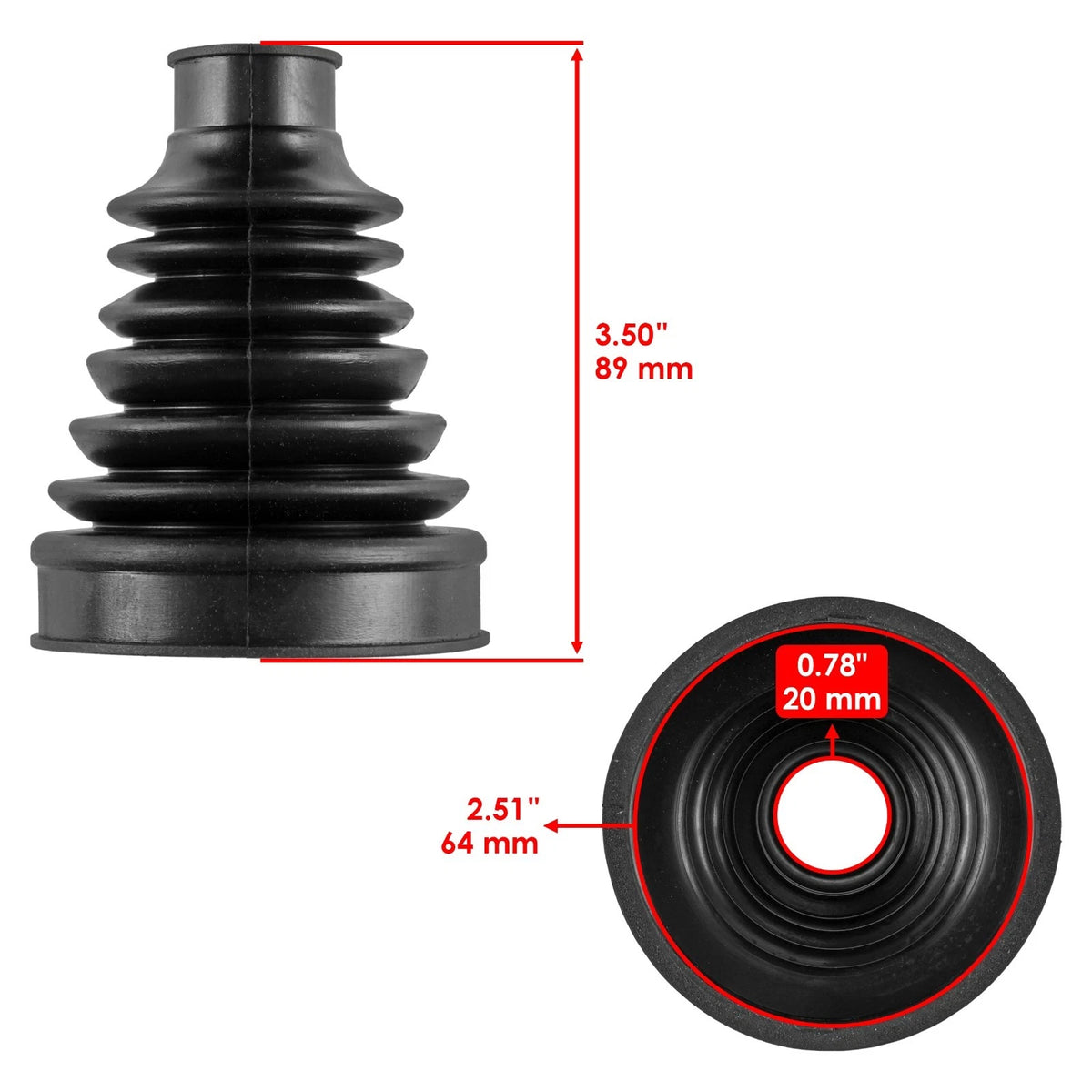 Front Inner CV Joint Axle Boot for Can-Am Outlander 570 DPS XMR (2019–2023) BO196 - LA