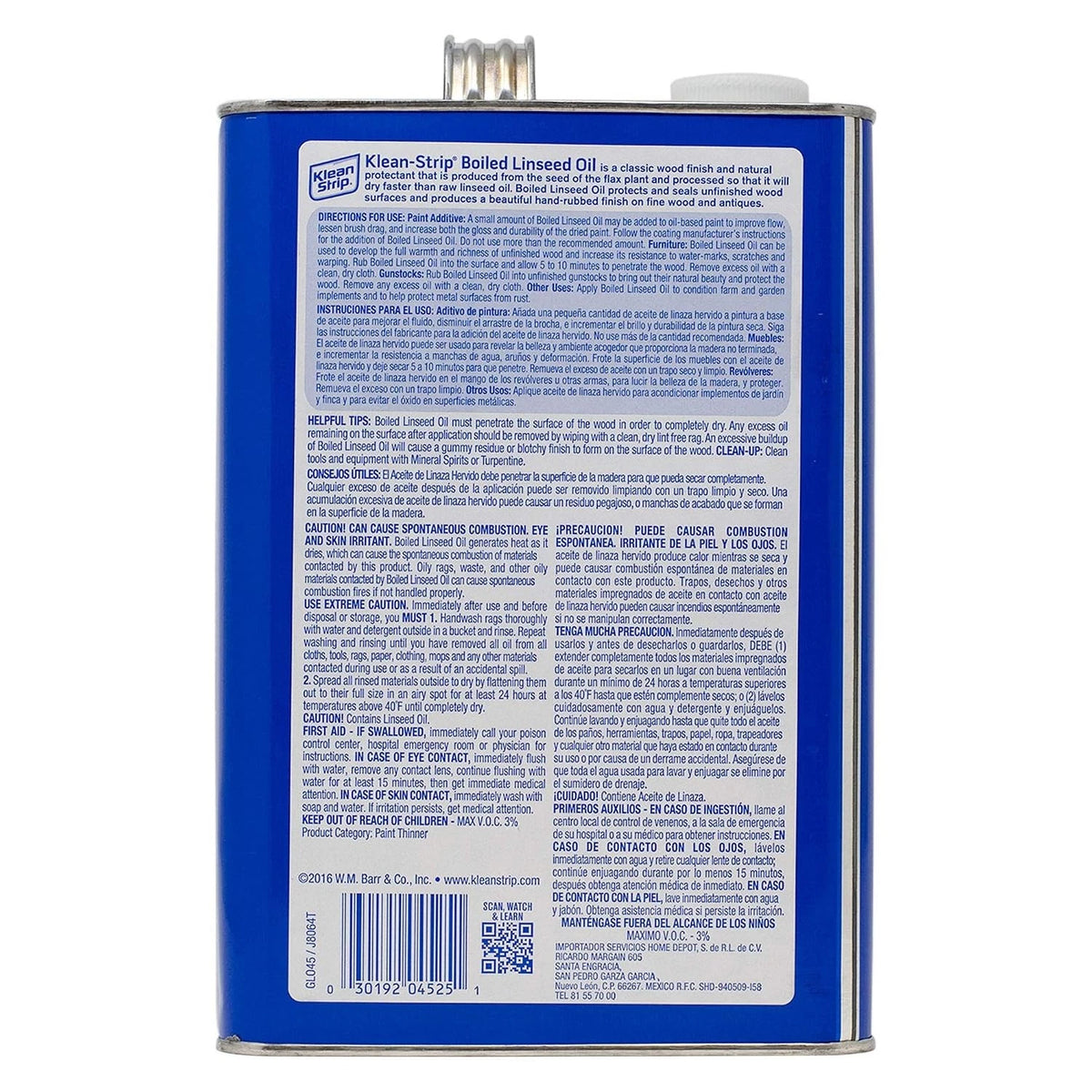 1-Gallon Boiled Linseed Oil for Automotive Finishes