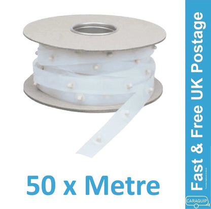 50M Swish Visa Curtain Popper Tape for Caravan Motorhome Campervan (SW800)