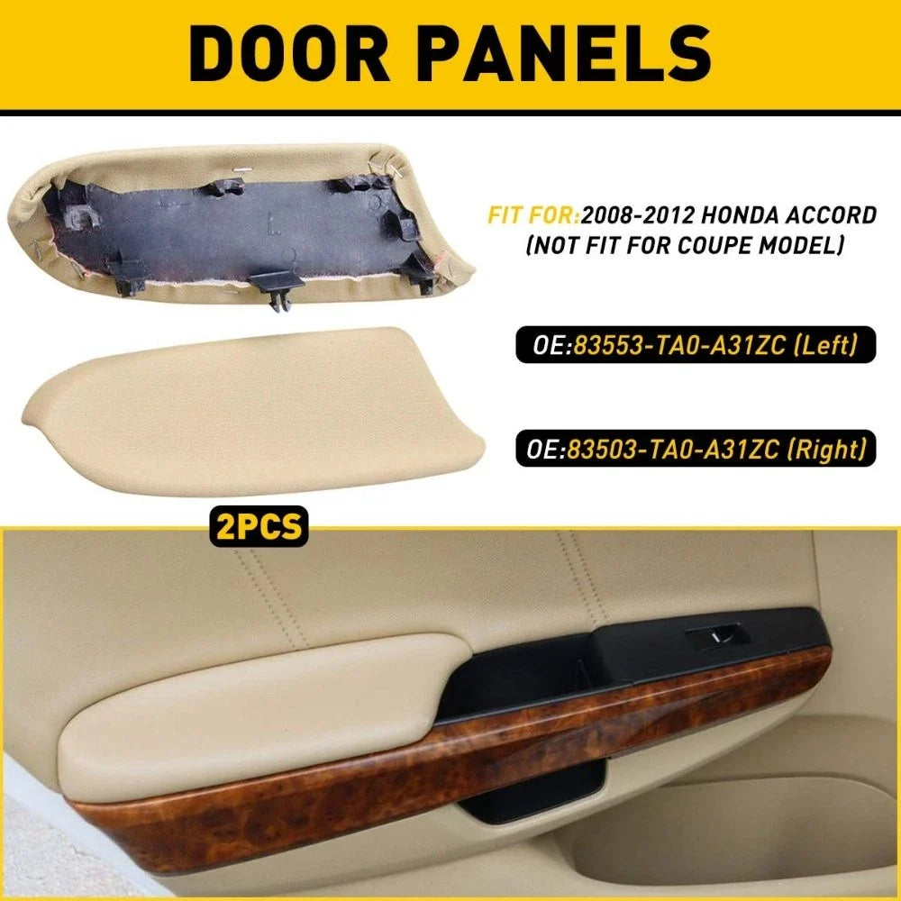 Beige Front Door Panel Armrests for Honda Accord (83553-TA0-A31ZC, 83503-TA0-A31ZC)