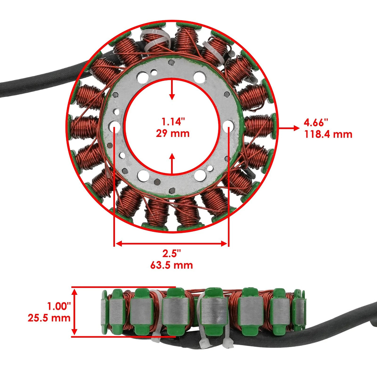 Stator for Suzuki LT-A400F King Quad 400 (2008–2016) ST398, 32101-27H00, 32101-27H10