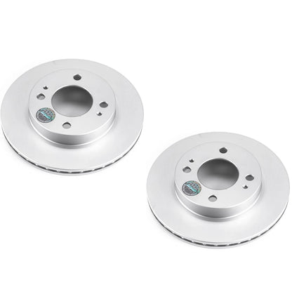 Set of 2 Powerstop Brake Discs for Mitsubishi Mirage Front (2014–2015)