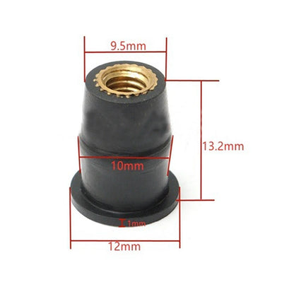 100PC M5 Rubber Well Nuts for Motorcycle ATV Windscreen Fairing