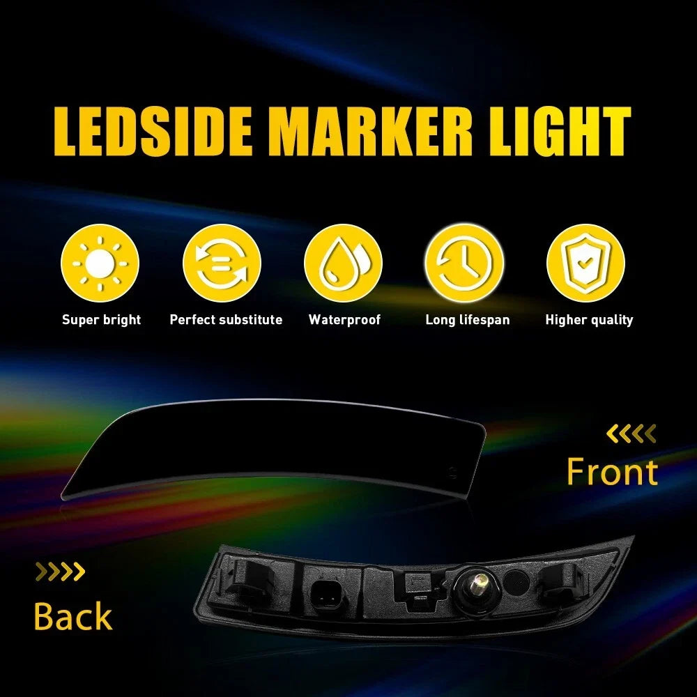 2X LED Side Marker Light Smoke Lens for 2022-up Toyota GR86 ZN8 Subaru BRZ ZD8