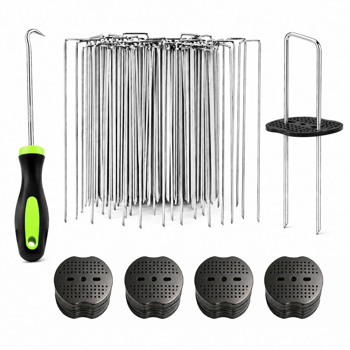 Set of 100 Galvanized Garden Stakes 6 Inch 11 Gauge Silver