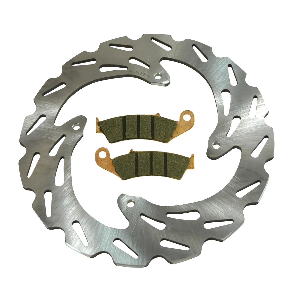 Front Wave Disc Brake Rotor & Brake Pads for Honda CR125R CR250R CR500R (1992–1994) FS-2080W FS-411