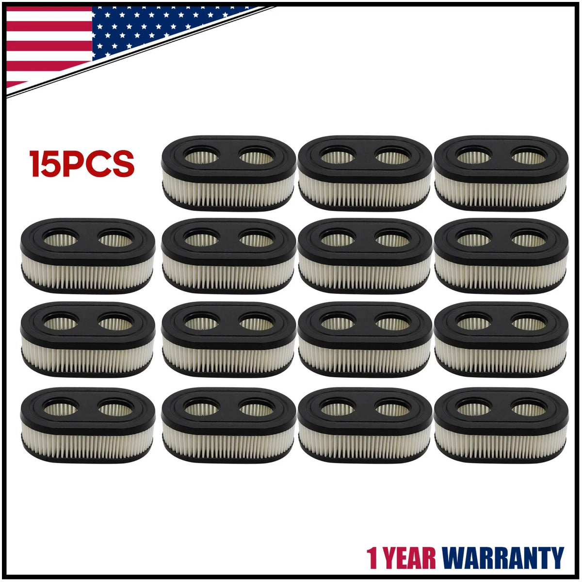 15PCS Air Filter for Briggs & Stratton (798452, 593260, 4247, 5432K, 5432)