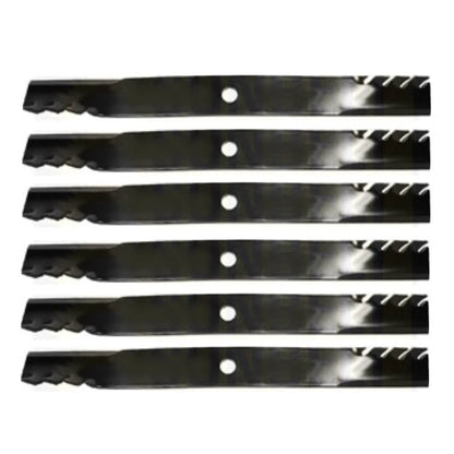 Set of 6 Toothed Mulching Blades for John Deere 72" (1070, 2210, 3120, 3320)