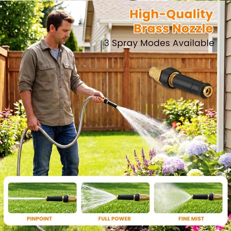 Metal Garden Hose for Garden Use (175 FT)
