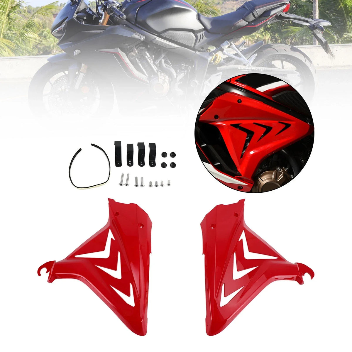 Side Frame Cover Panels for Honda CBR650R (2019–2021) Red