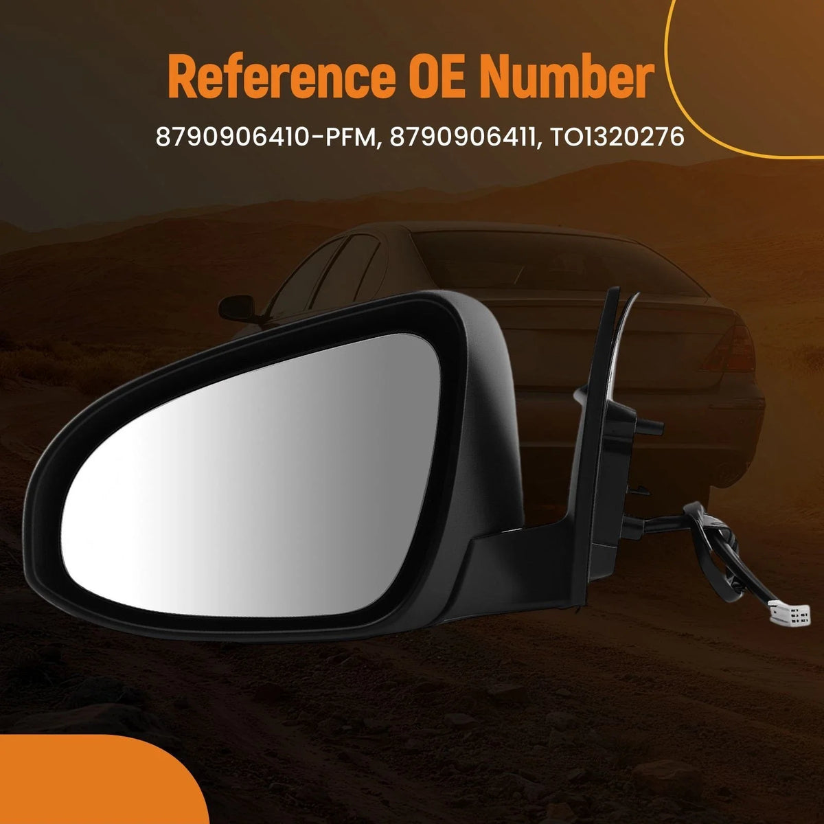 Left Heated Side Mirror for Toyota Camry (2012–2014) 8790906410-PFM