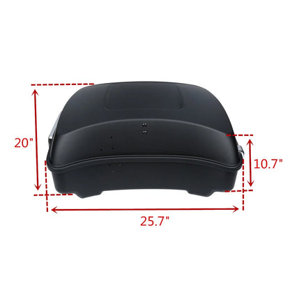 Matt Chopped Trunk Top Mount Rack Backrest Pad for Harley Touring (2014–2025)