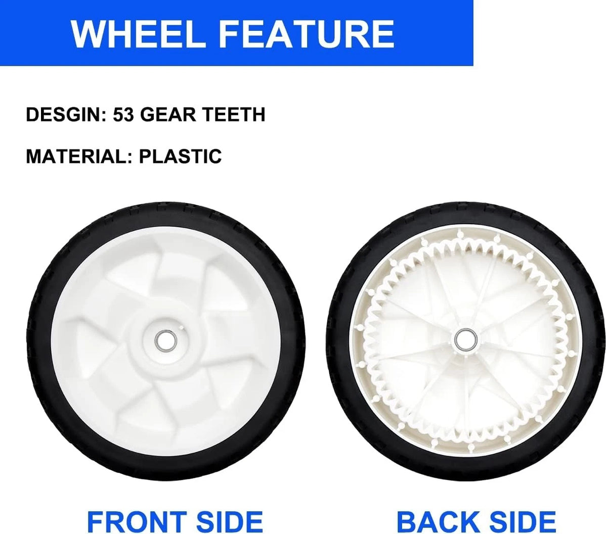 Set of 2 Durable 8” Front Drive Wheels for Toro Mowers
