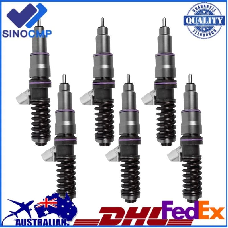 6PC Fuel Injector for Volvo Penta D12 TAD940GE TAD942VE (3803654, 85000071, 85006071)