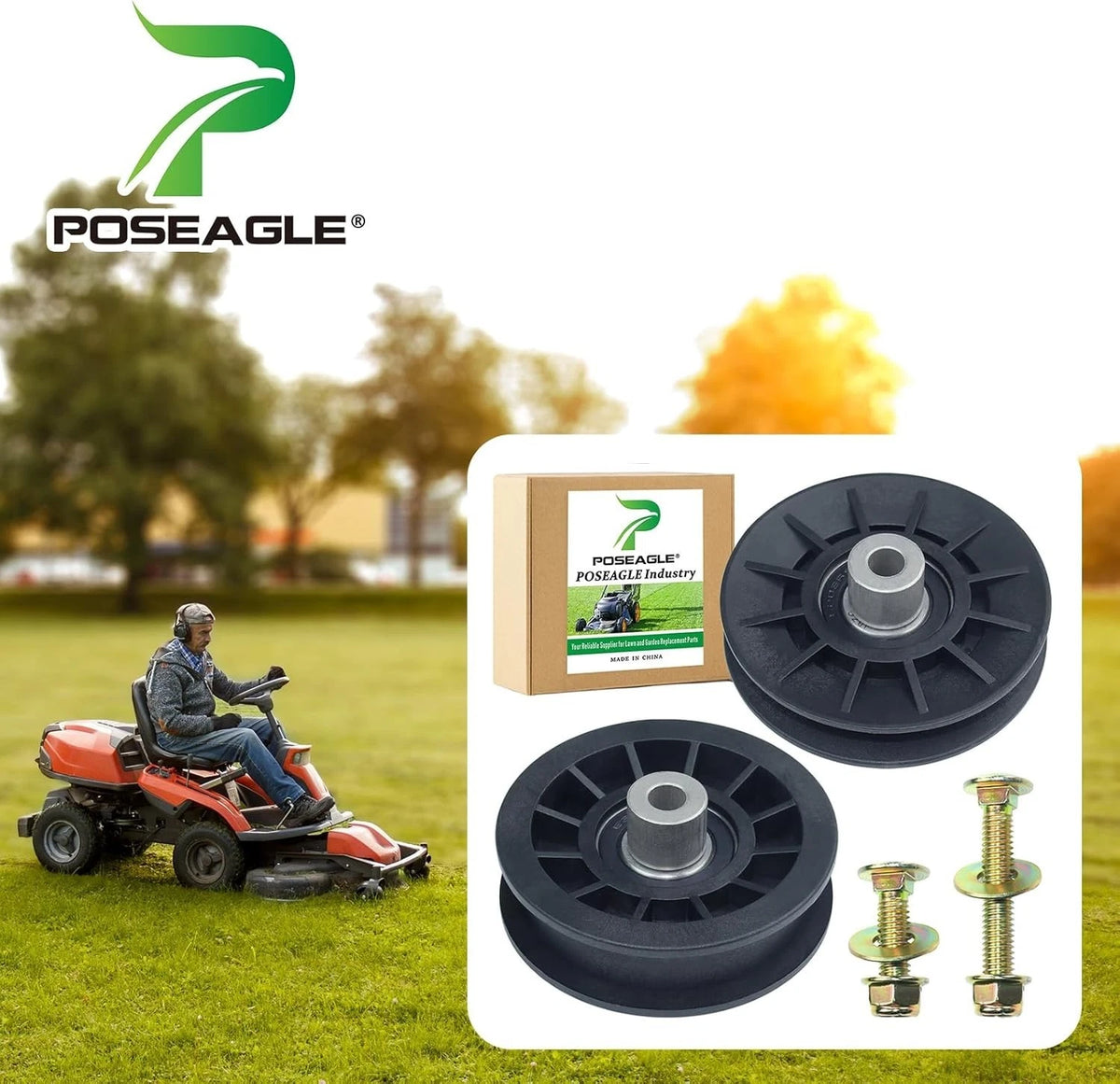 V Groove Idler Pulley & Flat Idler Pulley Hardware Kit for