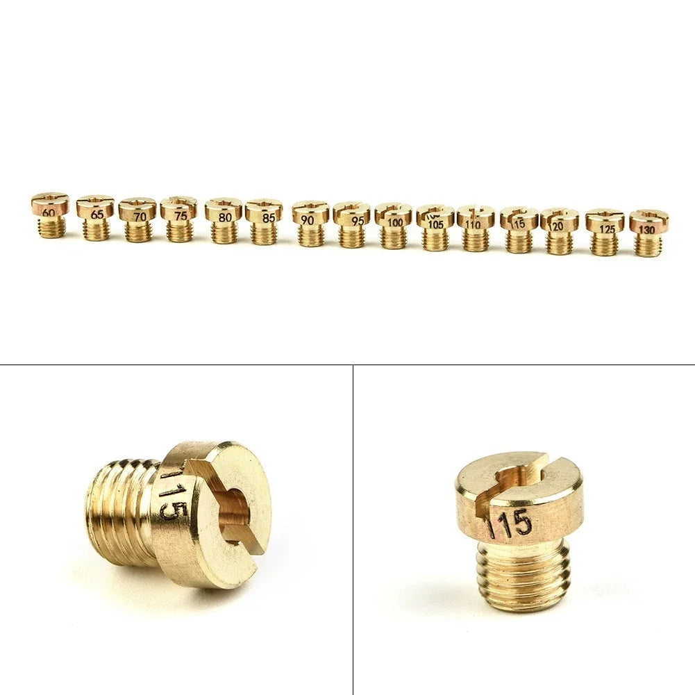 15pc Main Jet Nozzle Set for Dellorto Carburetors (12mm-17.5mm)