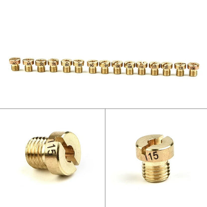 15pc Main Jet Nozzle Set for Dellorto Carburetors (12mm-17.5mm)