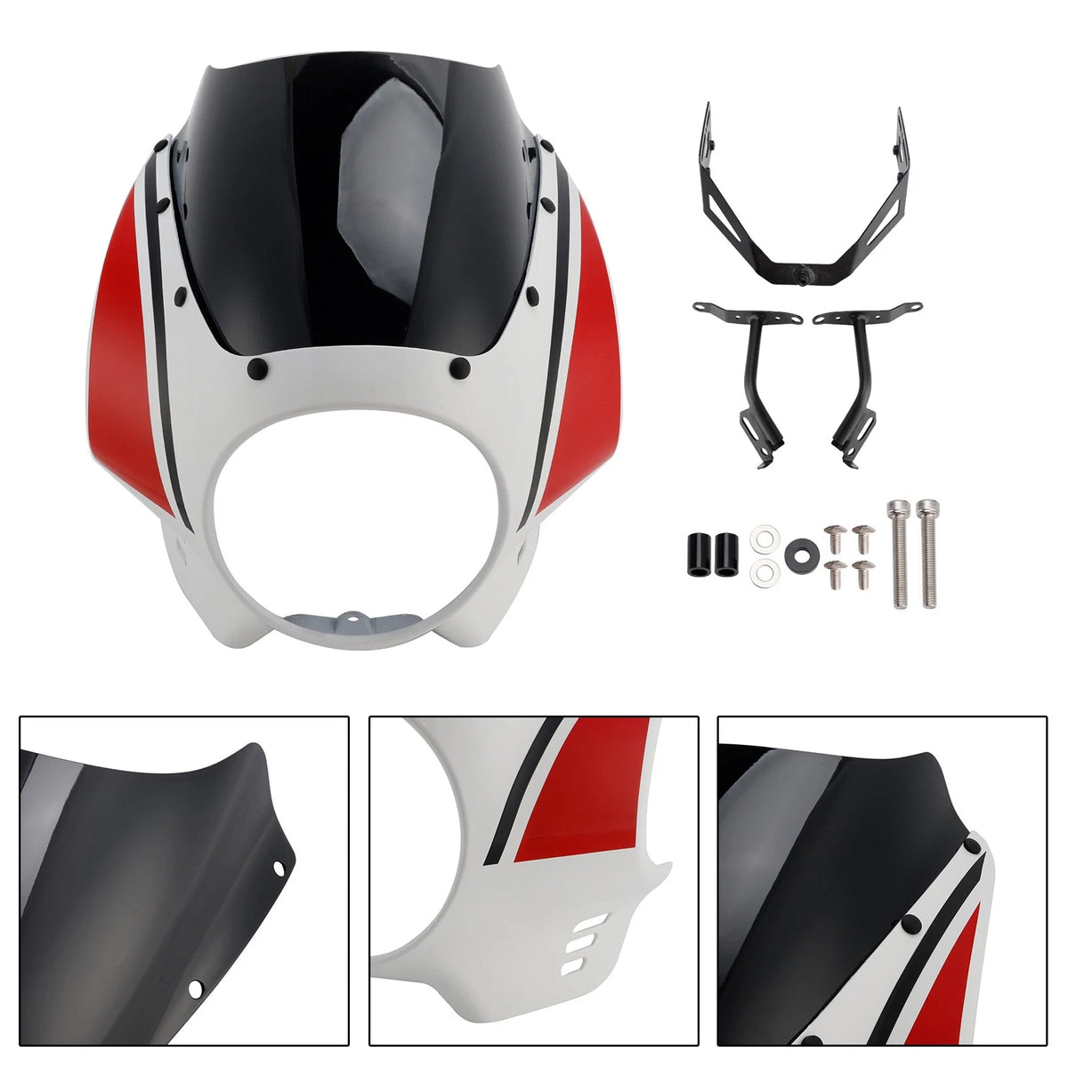 Headlight Fairing Windshield for XSR900 (2022–2025) WIN-Y495-REDB Red/Black