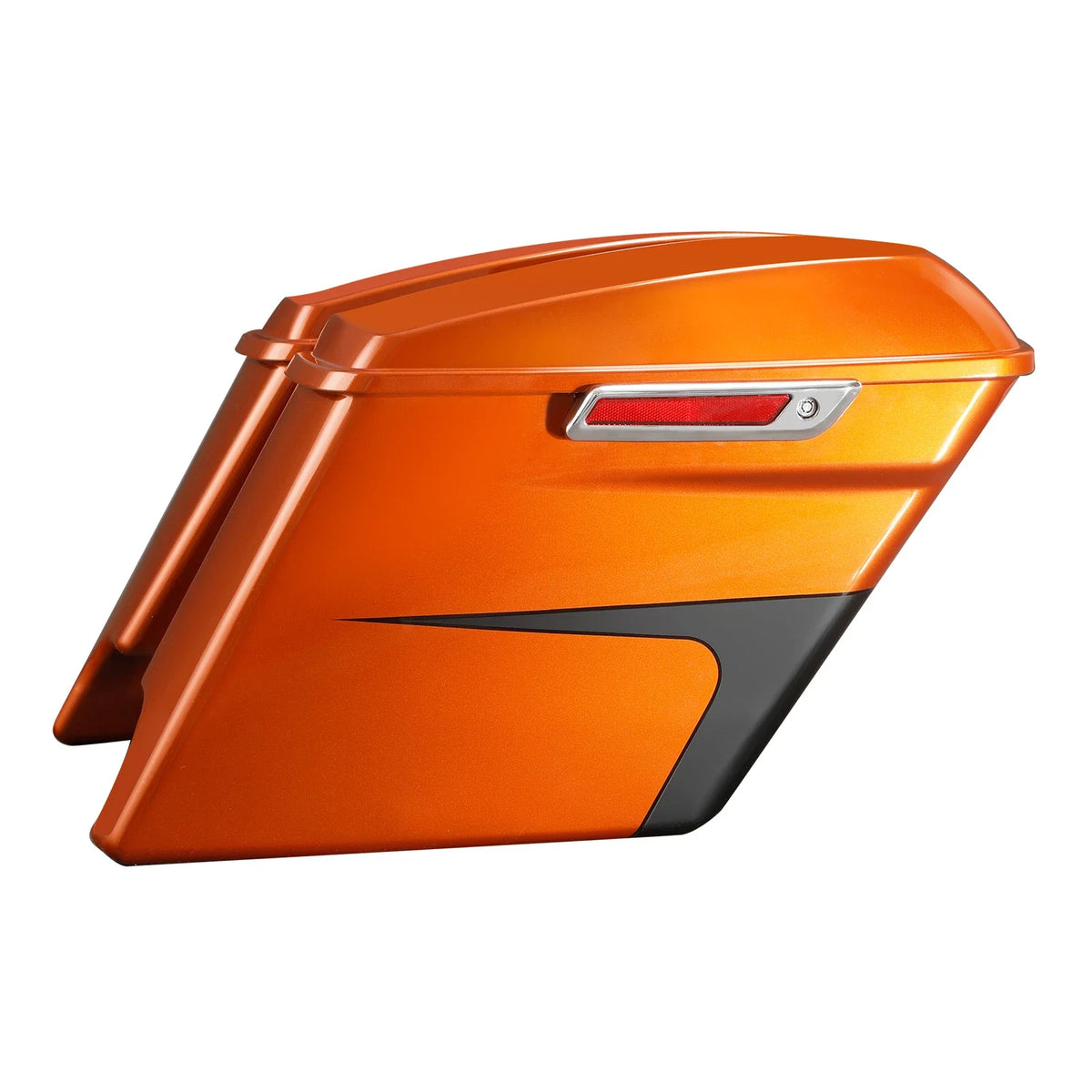5" Hard Saddlebags for Harley Street Glide (2014–2023) Scorched Orange/Black Denim