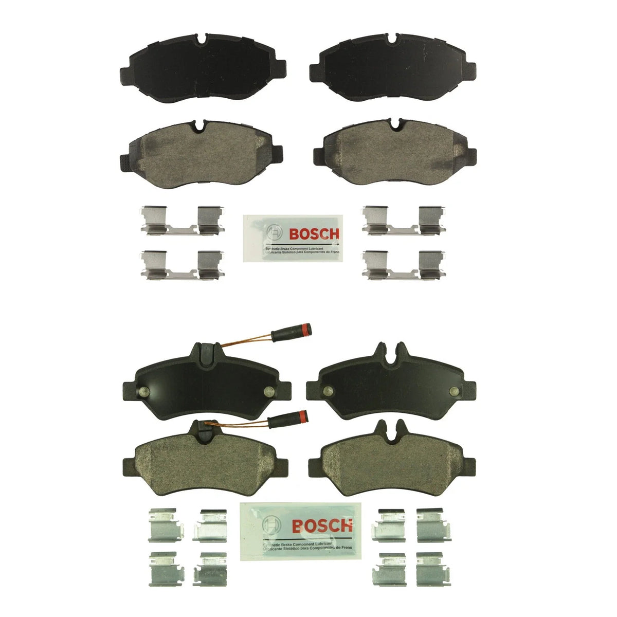 Set of 4 Bosch Blue Semi-Met Disc Brake Pads for Sprinter 2500 (2007–2018)