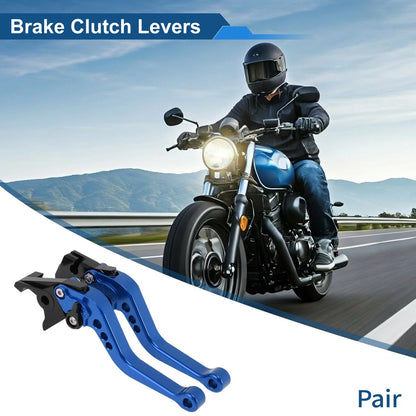 Adjustable Short Brake Clutch Levers for Suzuki GSX-8R (2023–2025) - Blue
