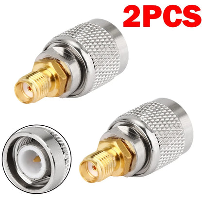 2X TNC Male Plug to SMA Female Jack RF Coax Connector Adapter