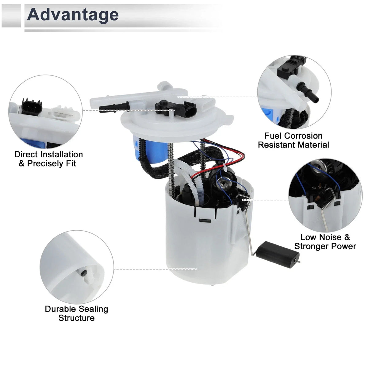 Fuel Pump Assembly for Chevy HHR (2009–2011) L4 2.2L 2.4L No. 19179948/E3806M