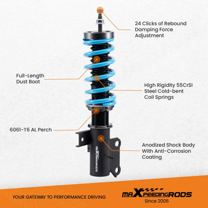 24-Way Adjustable Coilovers Suspension Kit for Chevrolet Camaro (2010–2015)