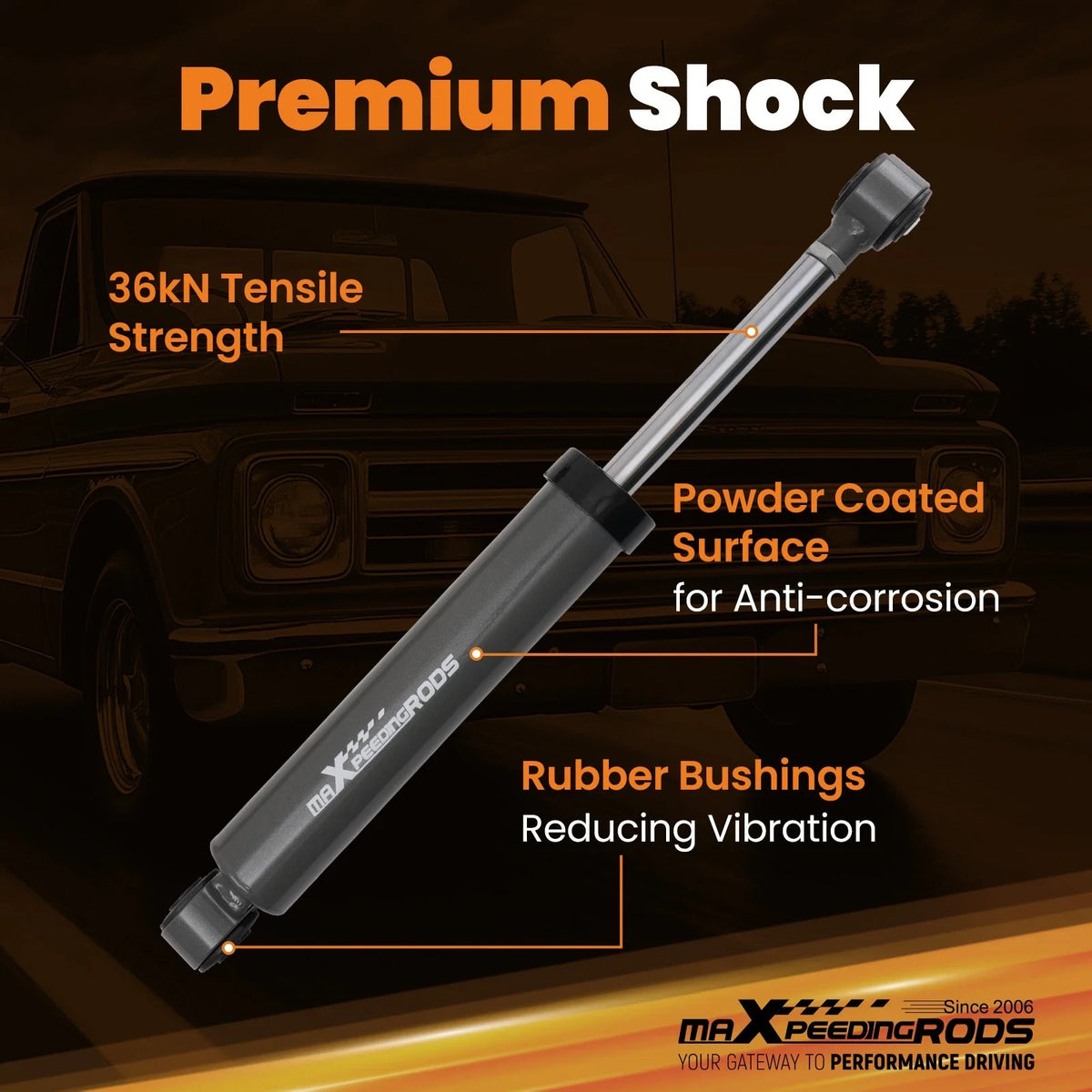 3" / 5" Drop Lowering C Notch Kit w/ Shocks for Chevy C10 GMC C15 (1963–1972)