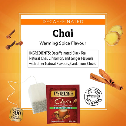 Decaffeinated Chai Tea Bags, 100 Count (Pack of 1)