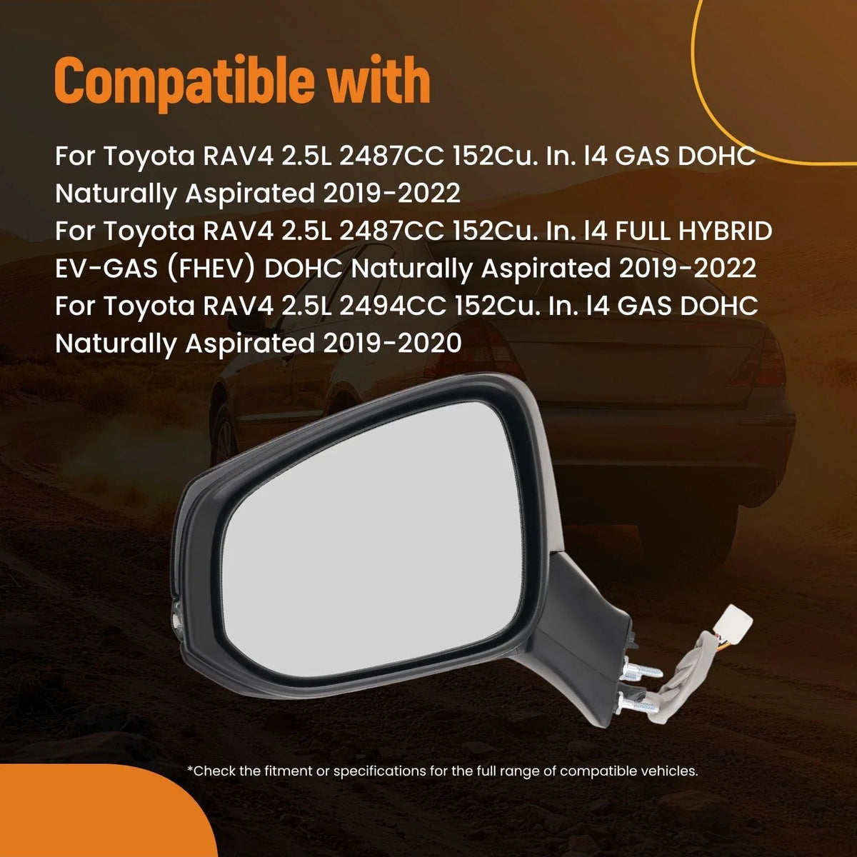 Door Mirror Assembly for Toyota RAV4 (2019–2022) 8794042E12 879400R270B1