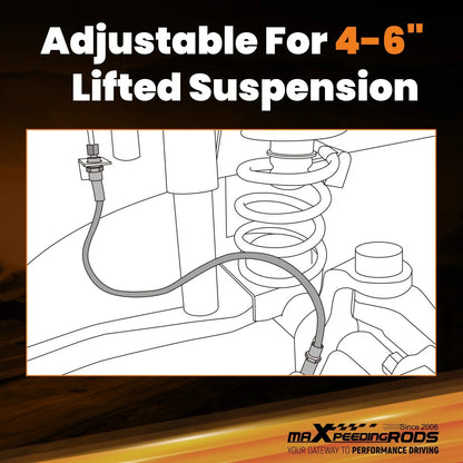 Extended Brake Lines for Ford F150 Bronco (1980–1996) 4"-6" Lift Stainless Steel