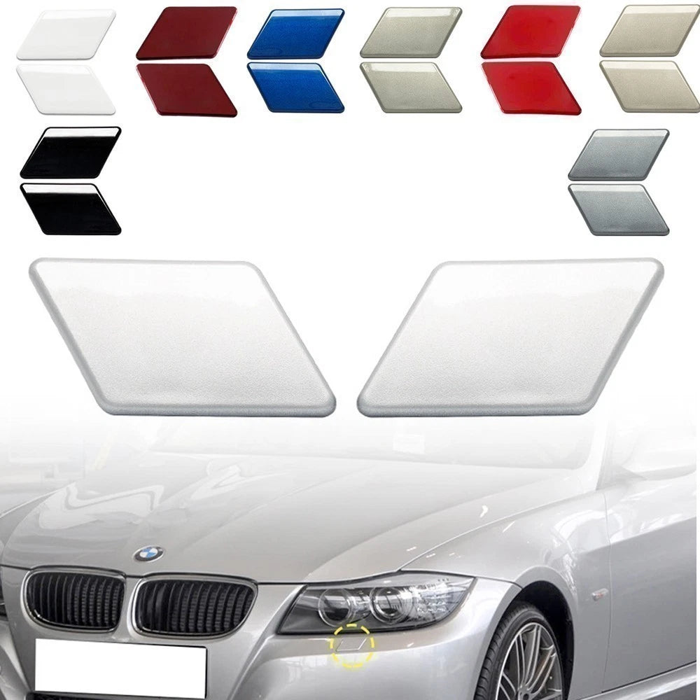 1 Pair Front Bumper Headlight Washer Cover Cap for BMW 3 Series E90 E91 (2009–2012)