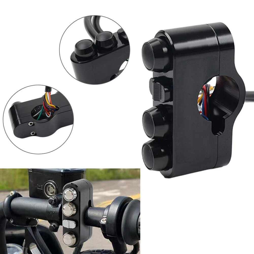 1" Handlebar Control Switches with Wiring Harness for Harley Dyna Sportster