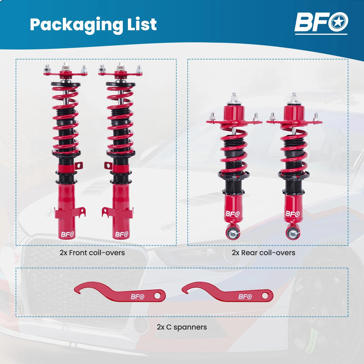 BFO Coilover Kits for Honda CR-V (2007–2011) CIQSP9