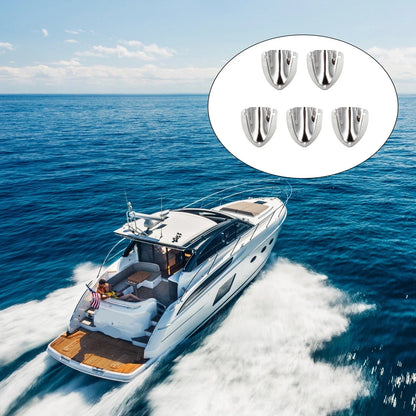 5pcs Stainless Steel Vent Cap for Yacht and Boat Transducer Cable Cover