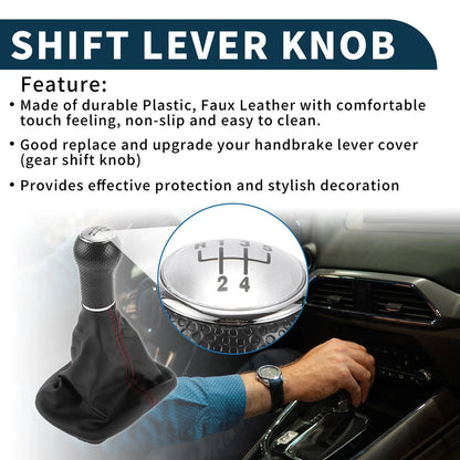 5 Speed Gear Shifter Knob with Cover No. 1J0711113C for Volkswagen Golf (1999–2006)