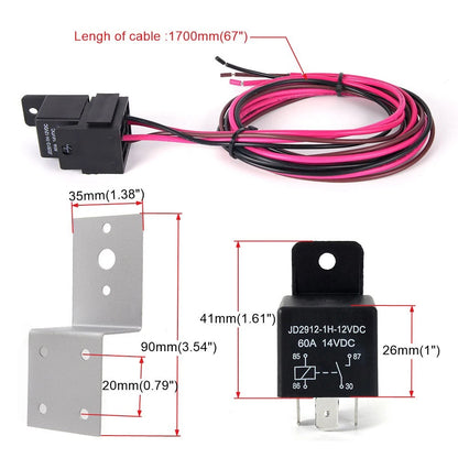 Adjustable 12V Electric Fan Cooling Control Relay Wiring Kit WH003