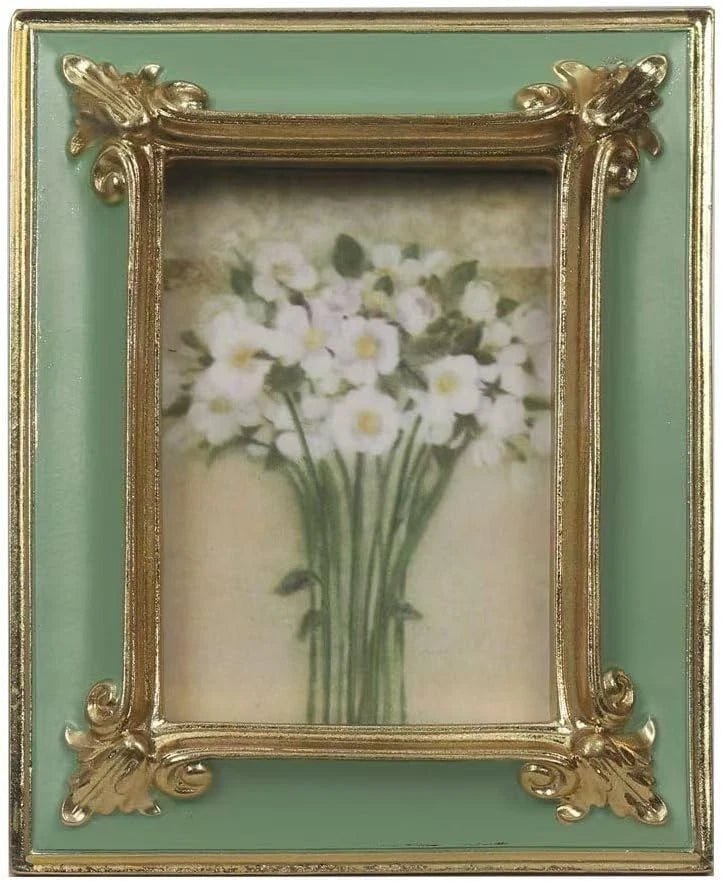 2.5x3.5 Vintage Antique Green Picture Frame