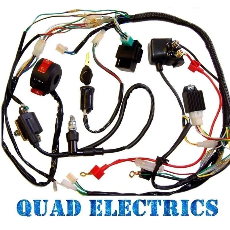Wiring Harness CDI Coil Kill Key Switch for 50cc 110cc 125cc ATV Quad Bike Buggy (Mon)