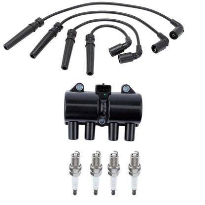 Ignition Coil and Spark Plug Kit for Chevy Pontiac Wave (2004–2011) 18120491, UF503, 96253555, 93363483, 19005262