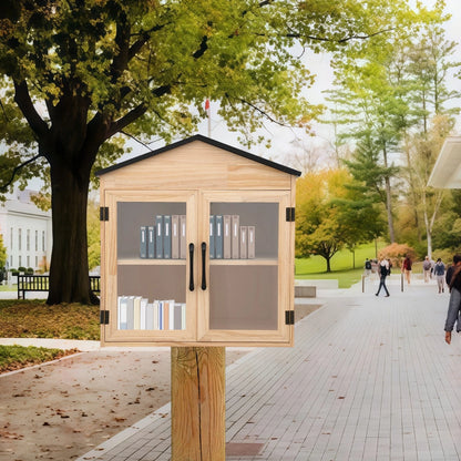 Outdoor Library Book Box Storage Cabinet for Little Literature