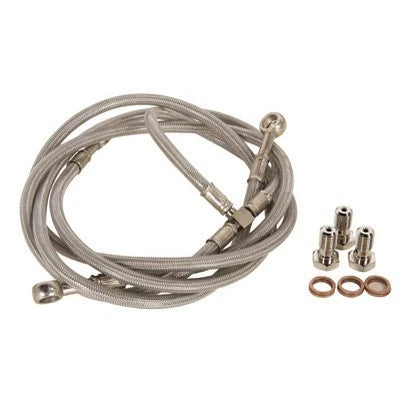 2X Front Steel Braided Brake Line for Suzuki LT250R Quadracer (1985–1992) TFK003D76-3