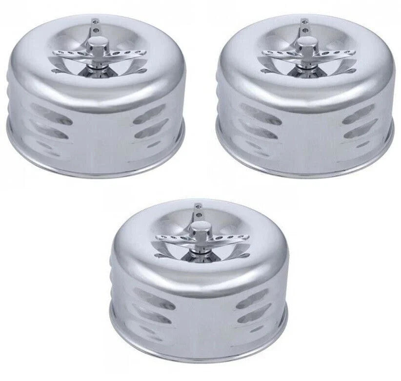 Air Cleaner Intake Chrome 2 Barrel Louvered Set for Universal (1950–1970)