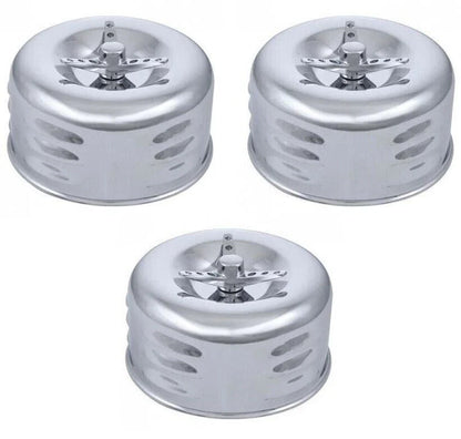 Air Cleaner Intake Chrome 2 Barrel Louvered Set for Universal (1950–1970)