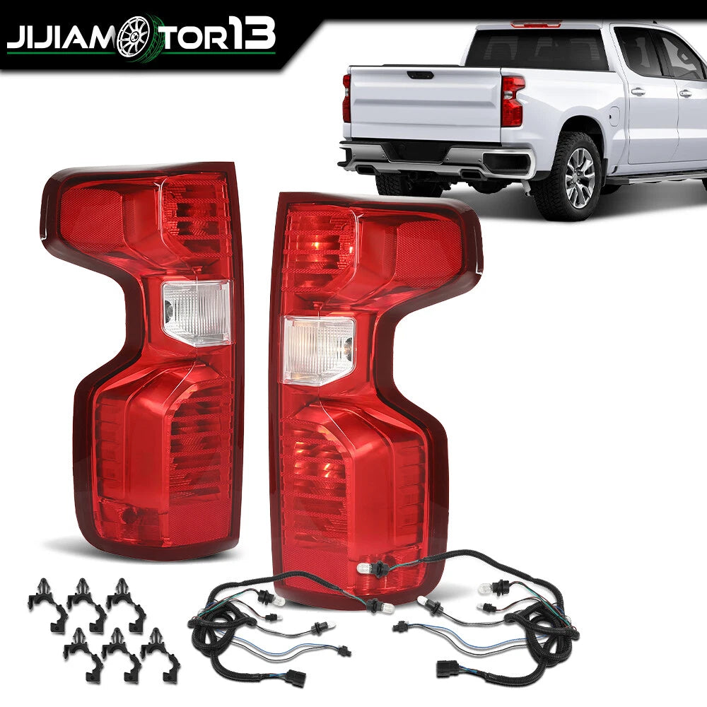 Set of 2 Rear Tail Light Brake Lamps for Chevy Silverado 1500 2500 (2019–2021) J-02RLA4554A, 84554656, 84554657