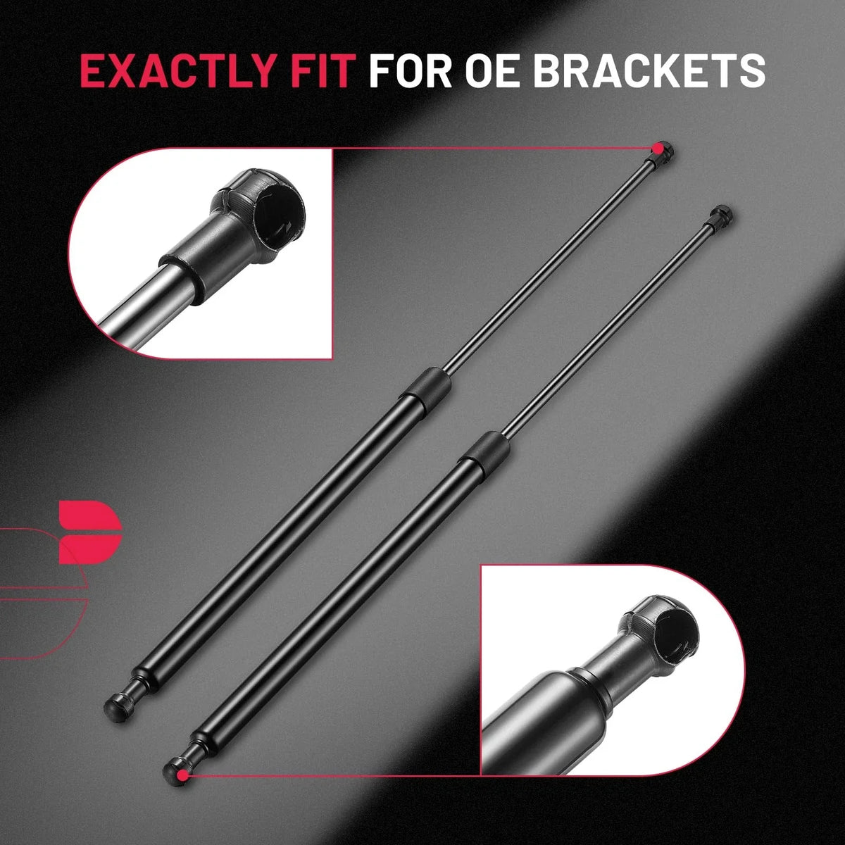 Gas Strut for Heavy Roof Hatch Teardrop Camper 26" 150 lbs (665 N) (2010–2019)