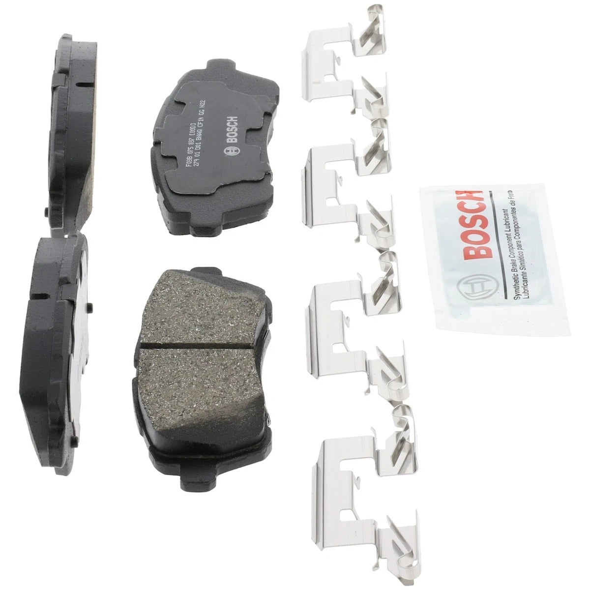 2X Bosch Brake Pad Set Front BC1454A for Mazda 2 (2011–2014)