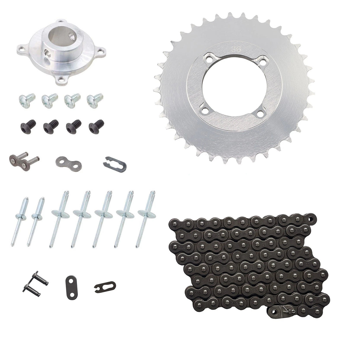 SPI Quick Change Drive Hub & 36T Sprocket Kit for Polaris 120 (2000–2013) 03512-03511-03513-36