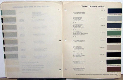 DuPont Paint Chips Folder for 1949 DeSoto